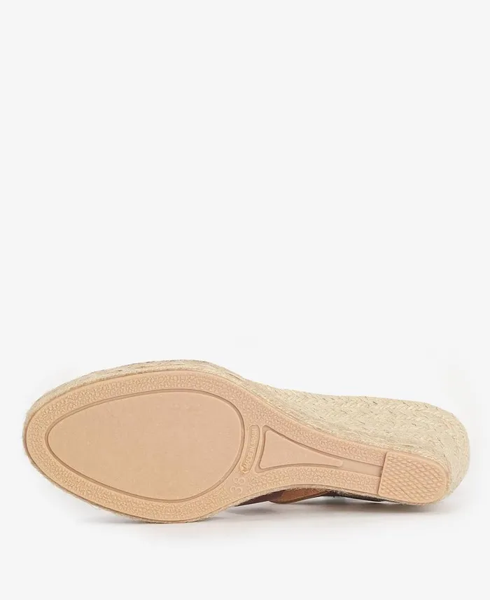 Yolanda Espadrille Wedges Tan Women Barbour Sandals