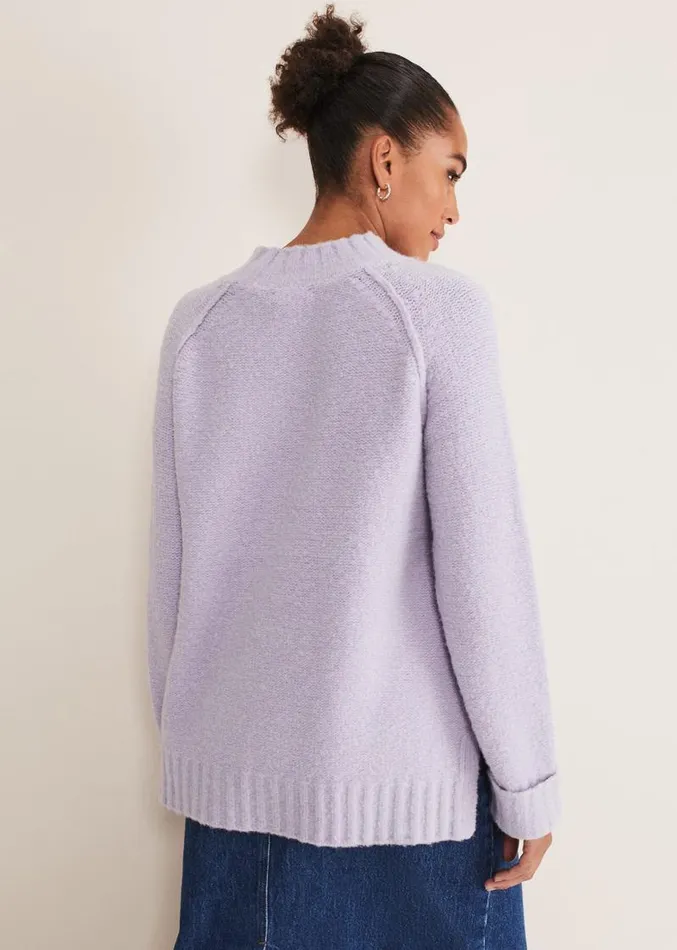Zelia Wool Blend Jumper Lilac Women Phase Eight Knitwear