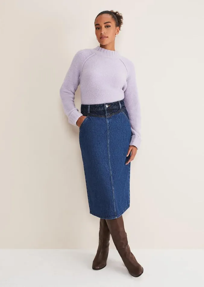 Zelia Wool Blend Jumper Lilac Women Phase Eight Knitwear
